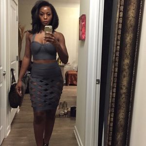 Caged Bandage House of CB 2 pc